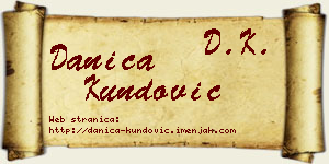 Danica Kundović vizit kartica